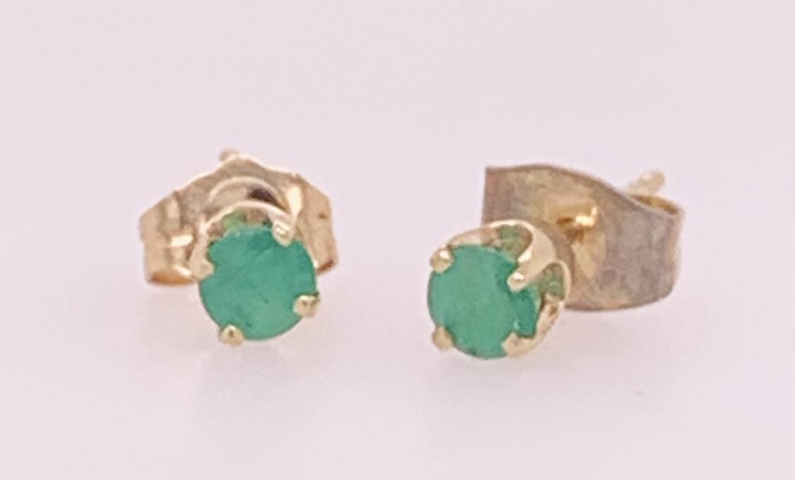 14K Emerald Earrings
