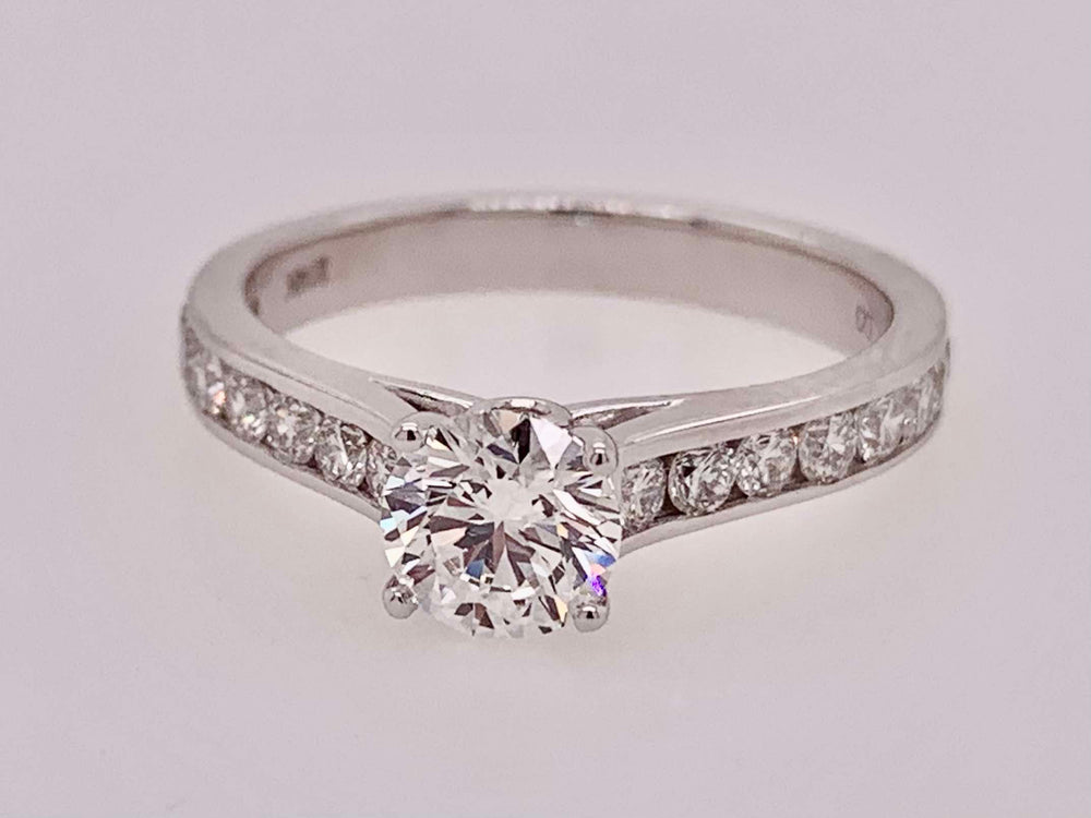14K White Gold Engagement Ring
