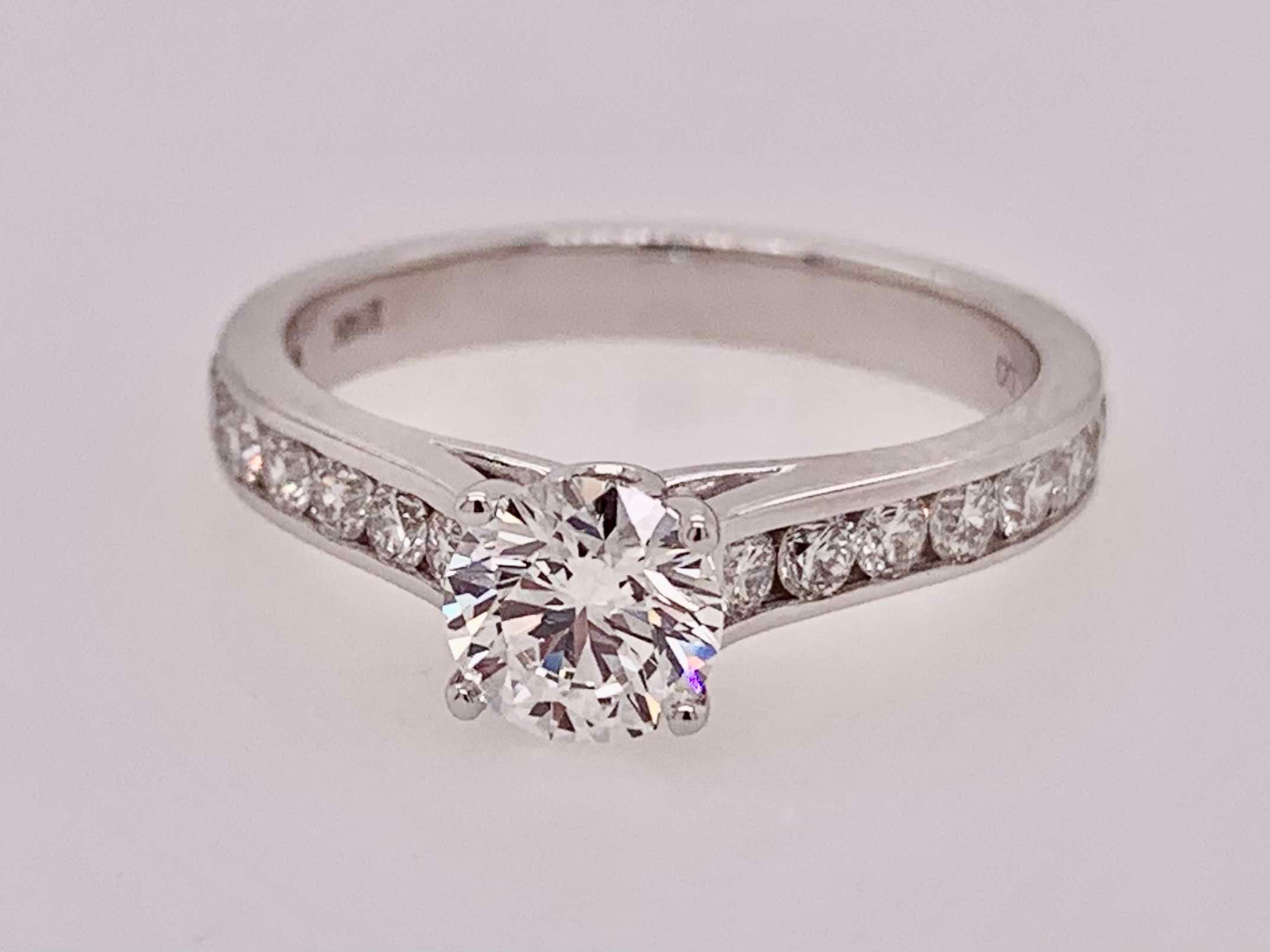 14K White Gold Engagement Ring