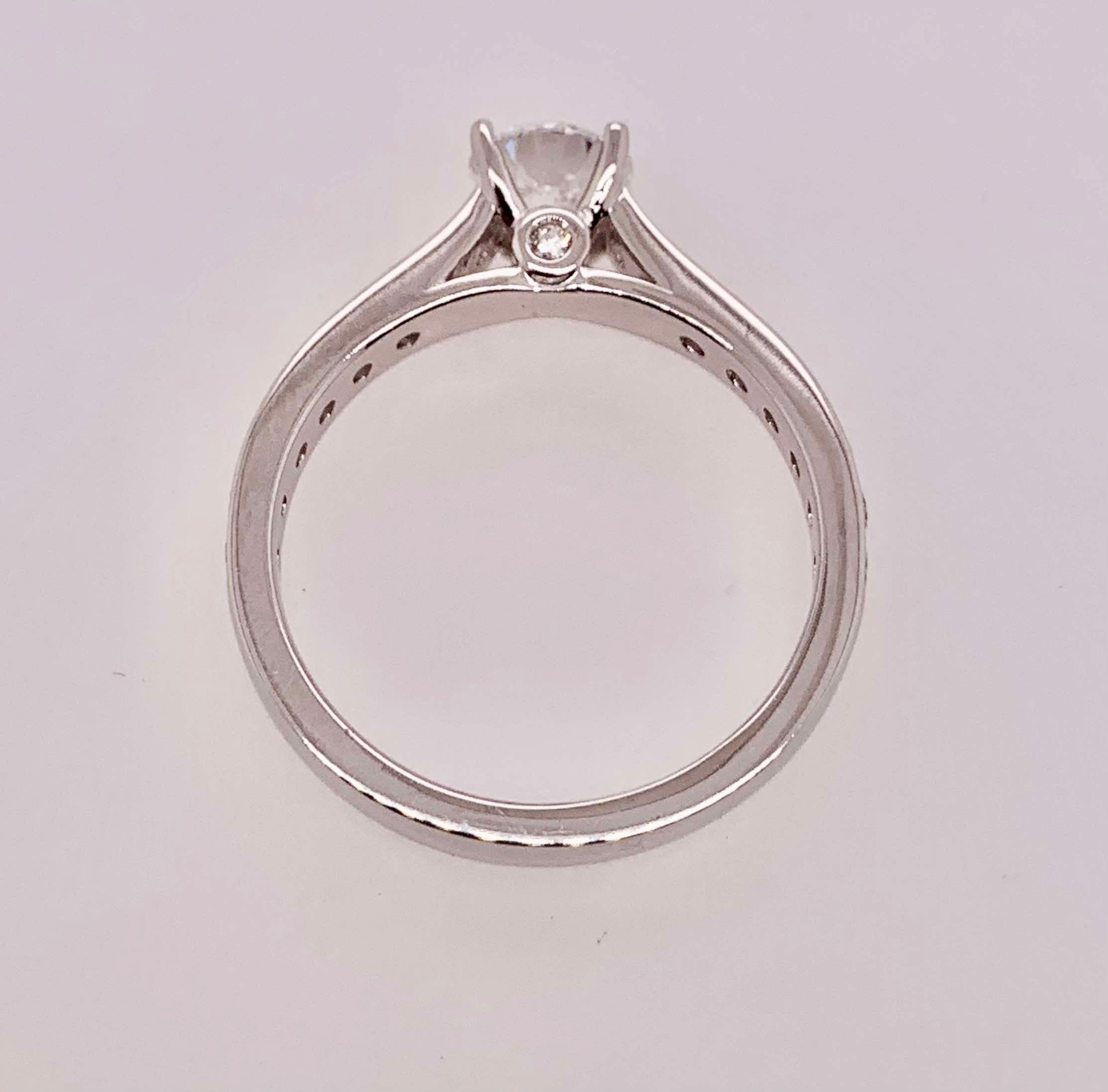 14K White Gold Engagement Ring