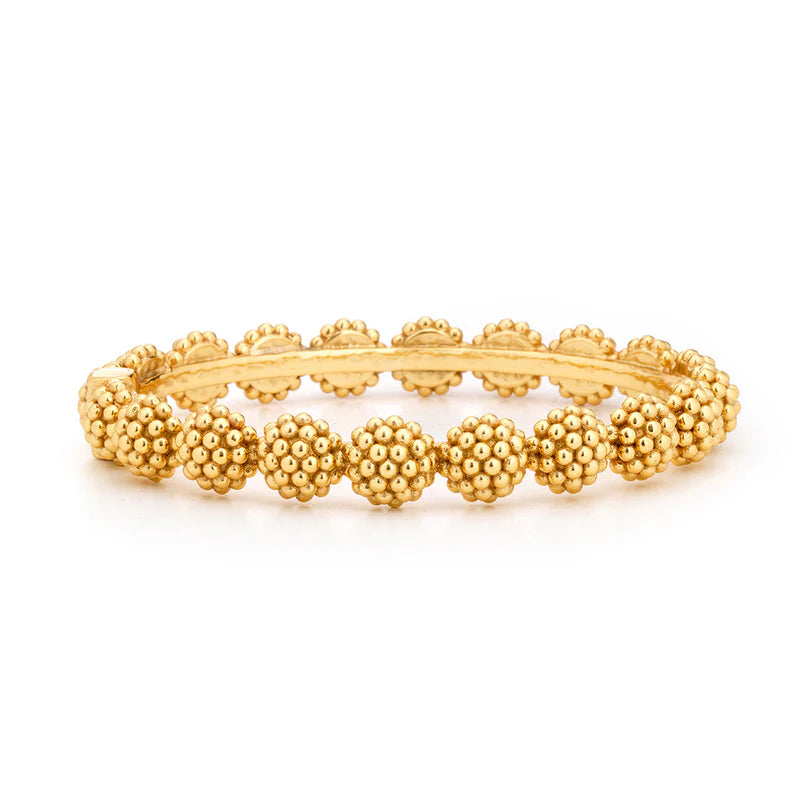 Eternity Hinged Bangle - Gold