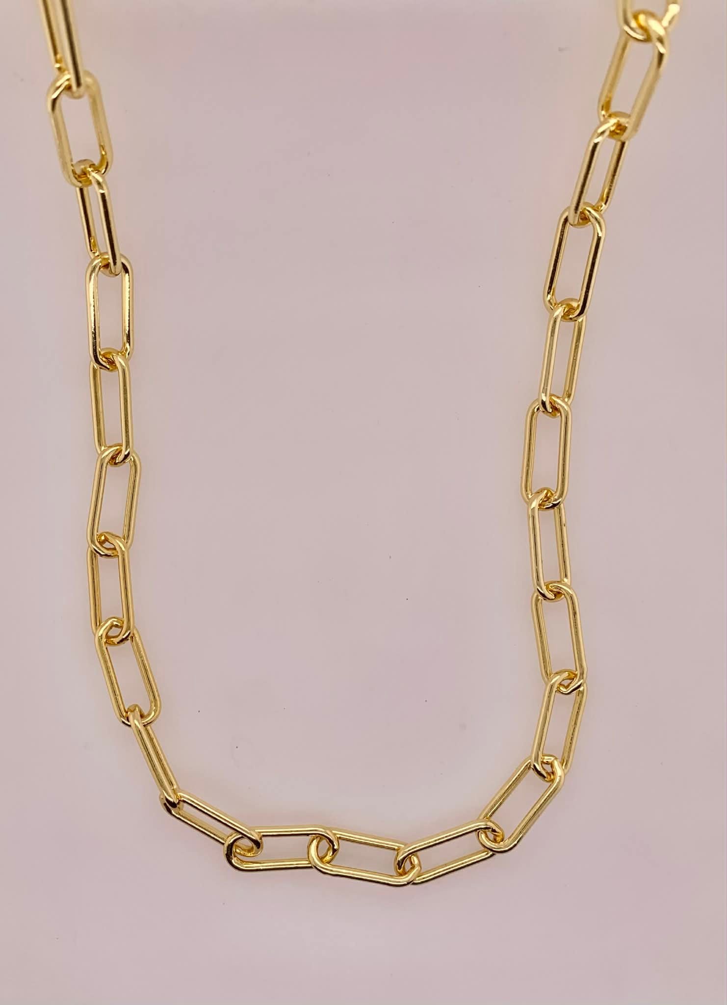 Chunky Paperclip Long Necklace