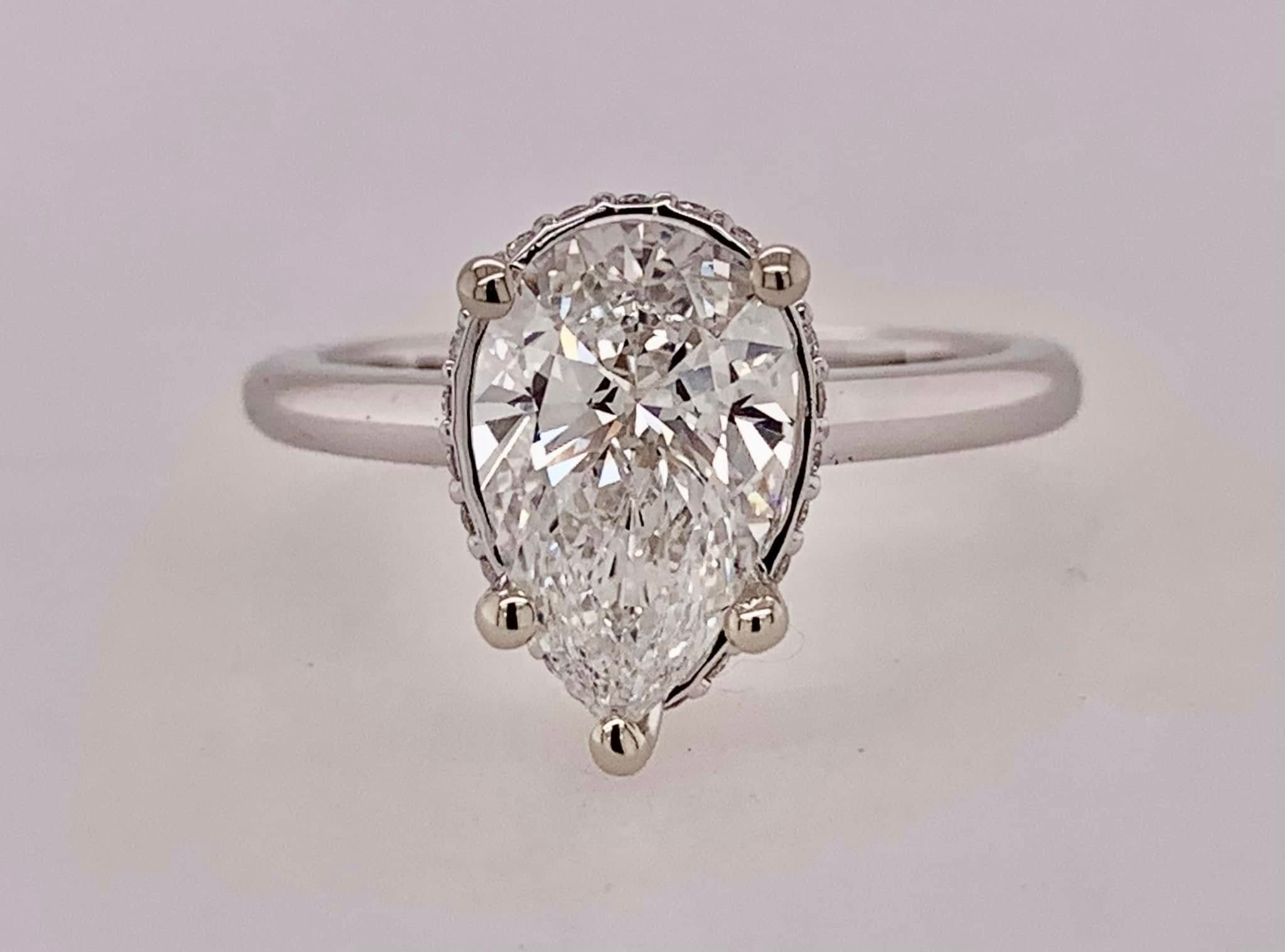 14K LAB Diamond Engagement Ring