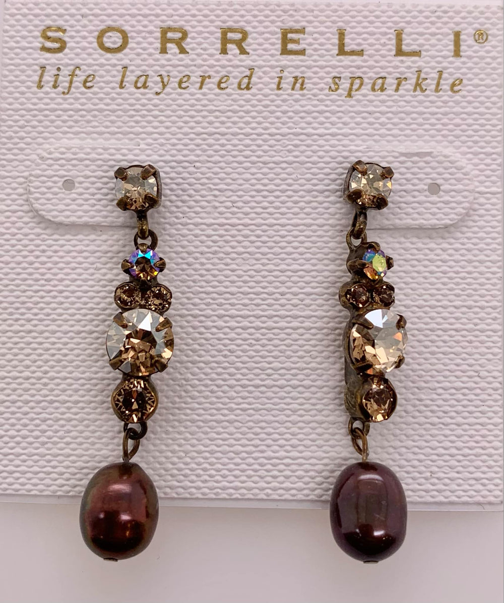 Stacked Rounds Dangle Earrings