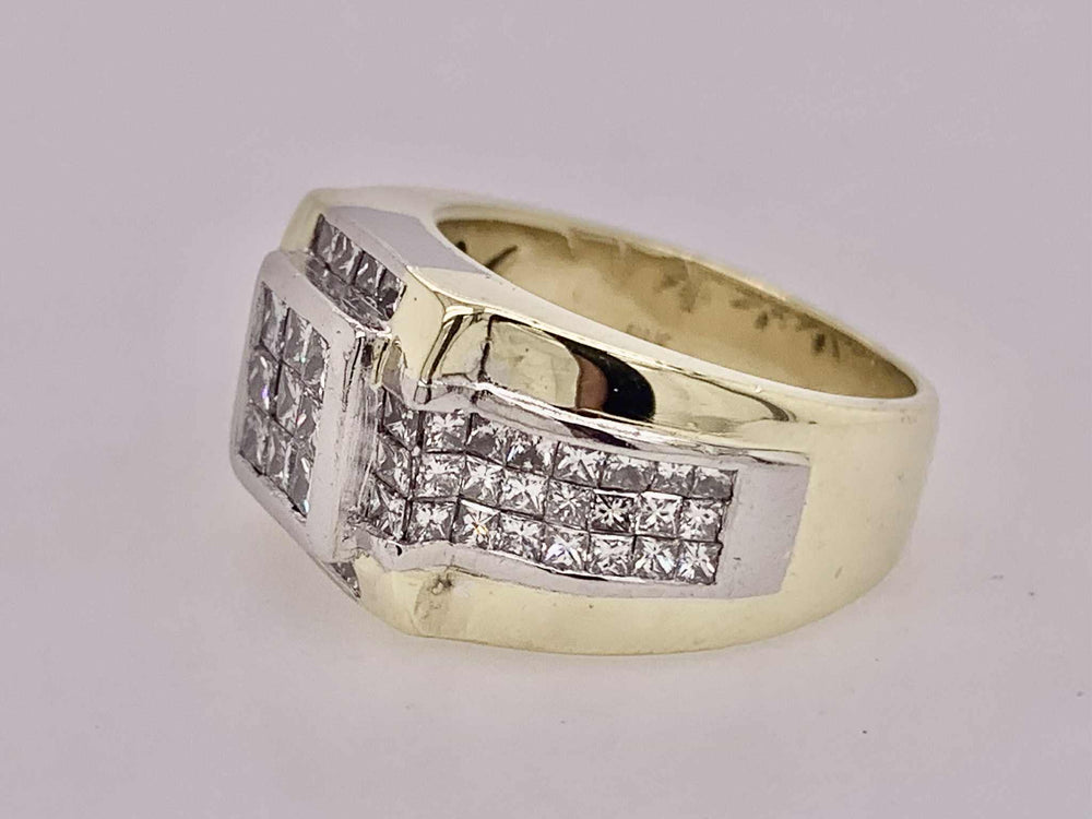 Estate 18K/Platinum Men's Diamond Ring