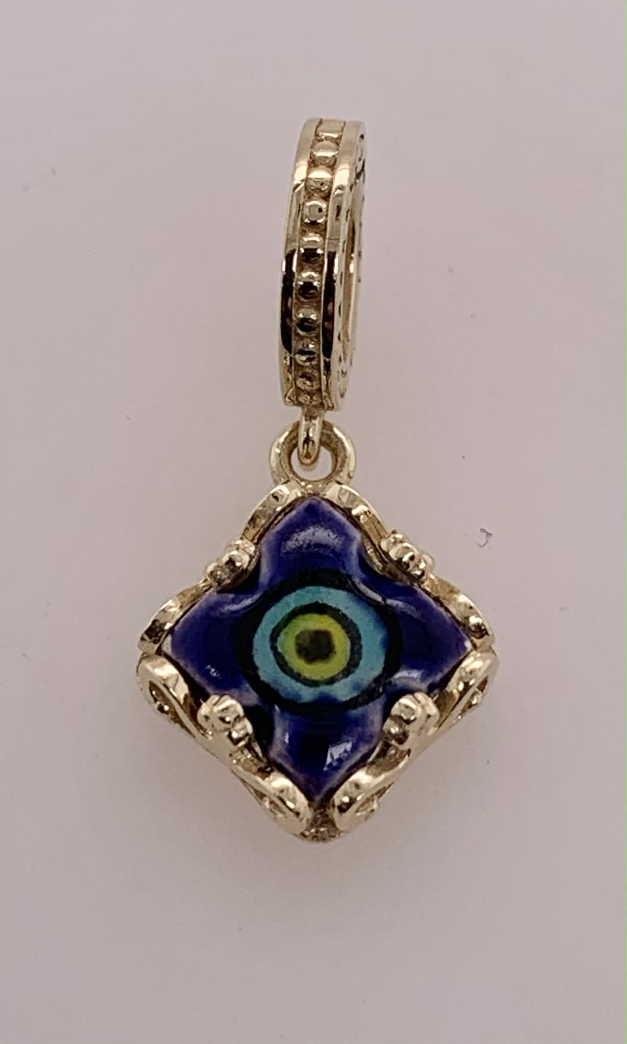 Gold Over Sterling Evil Eye Enhancer Pendant
