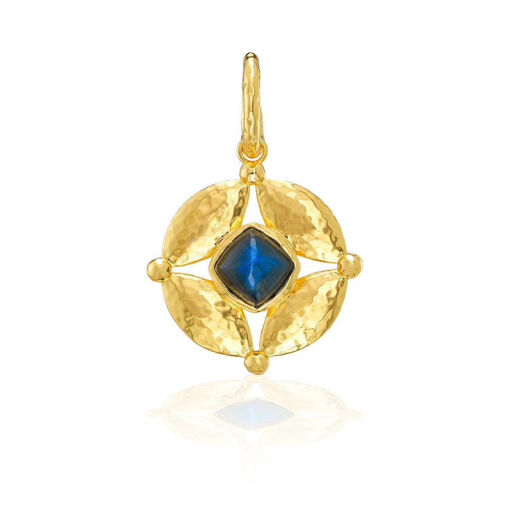 Double Sided Blue Labradorite Pendant