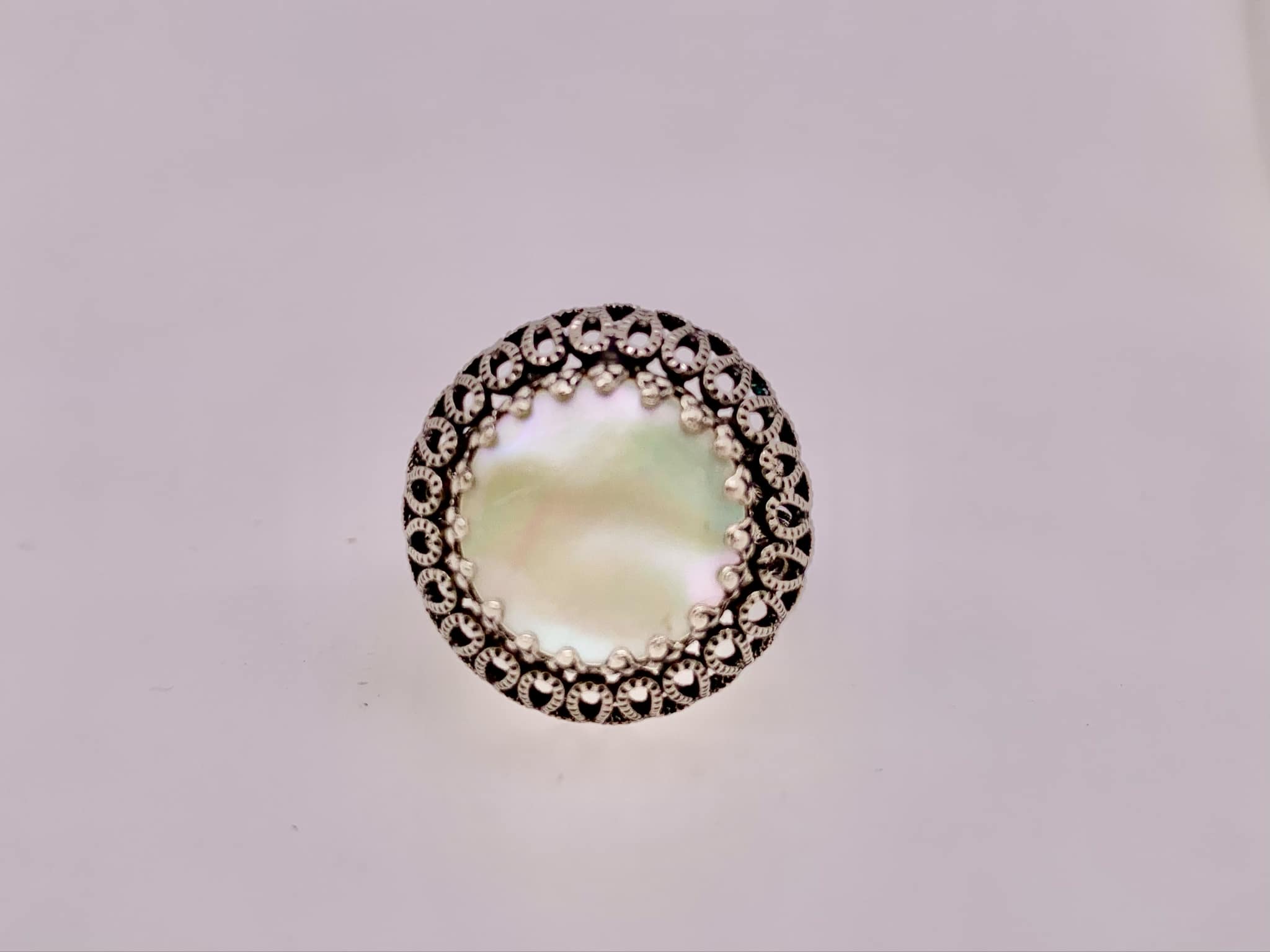Estate Fashion Silver Tone Adjustable Ring