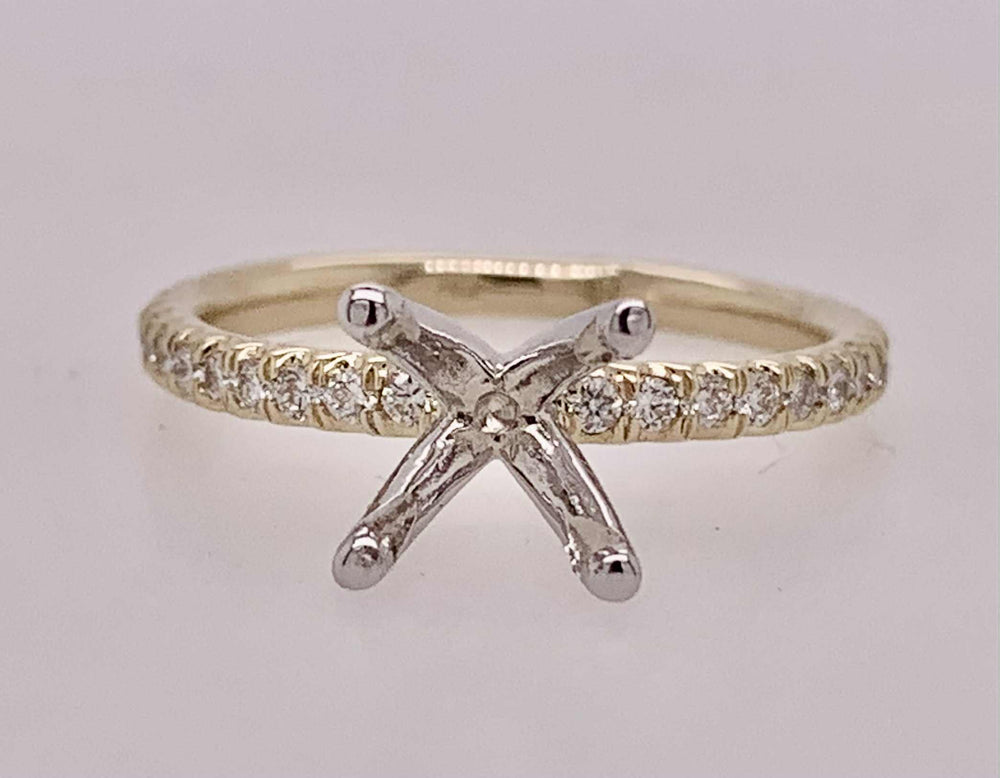 14K Diamond Semi-Mount