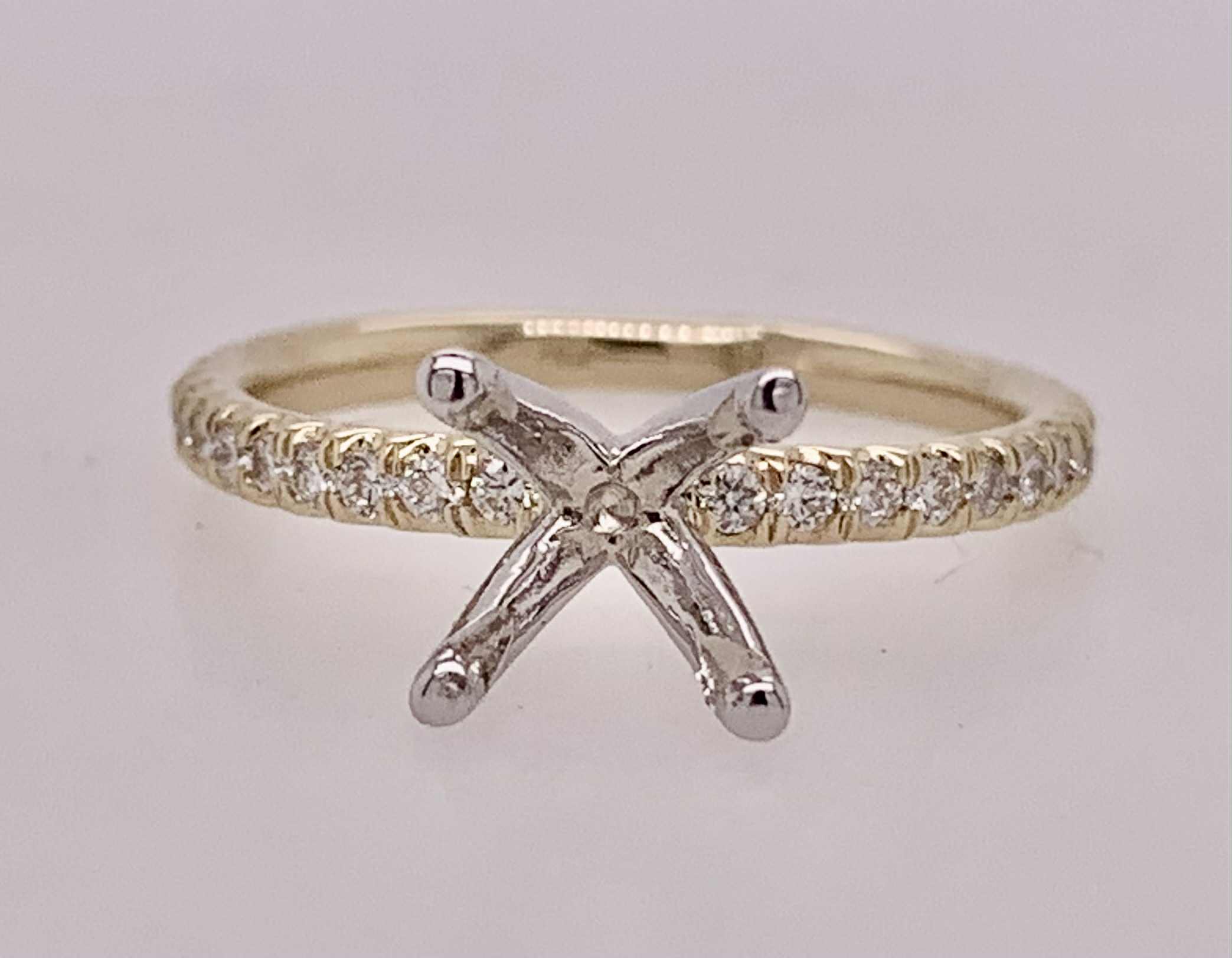 14K Diamond Semi-Mount