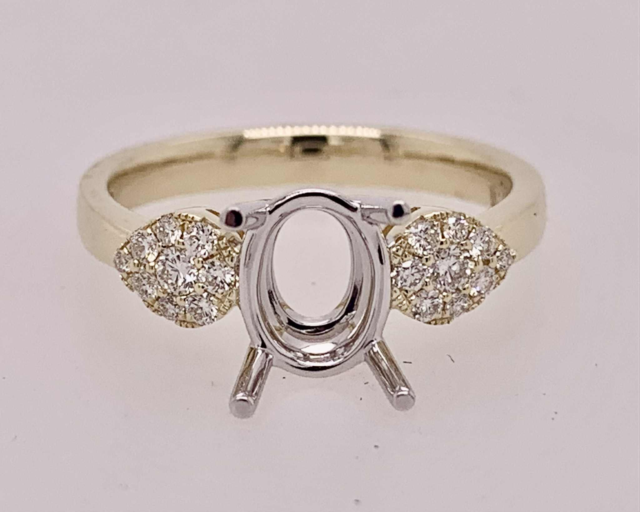 14K Diamond Semi-Mount