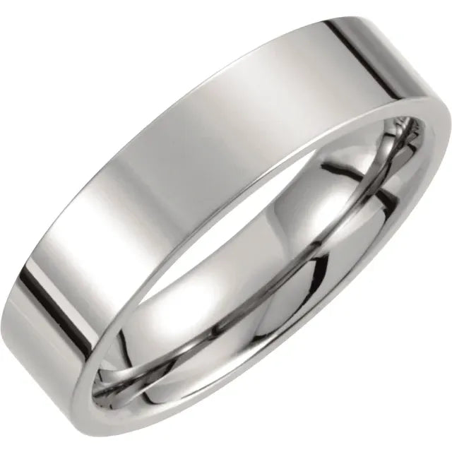 Titanium Flat Polished Band