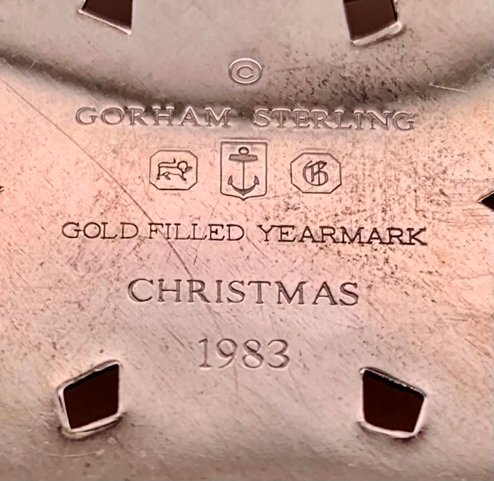 1983 Gorham Sterling Silver Snowflake Christmas Ornament