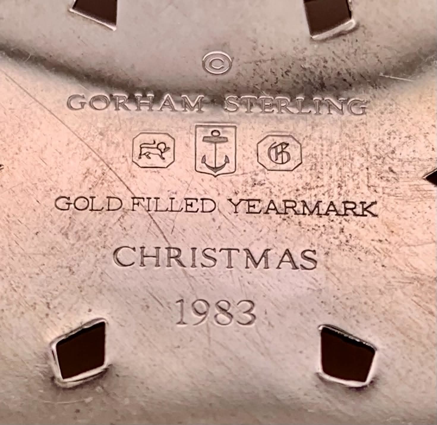 1983 Gorham Sterling Silver Snowflake Christmas Ornament