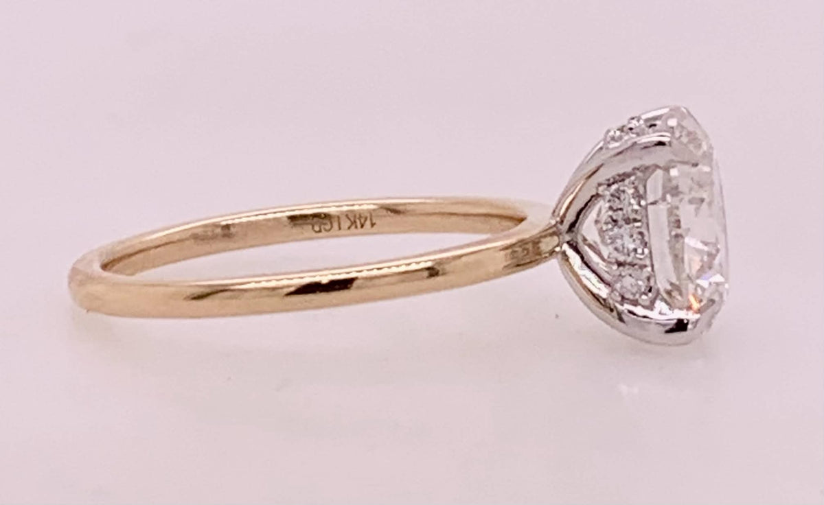 14K LAB Diamond Engagement Ring