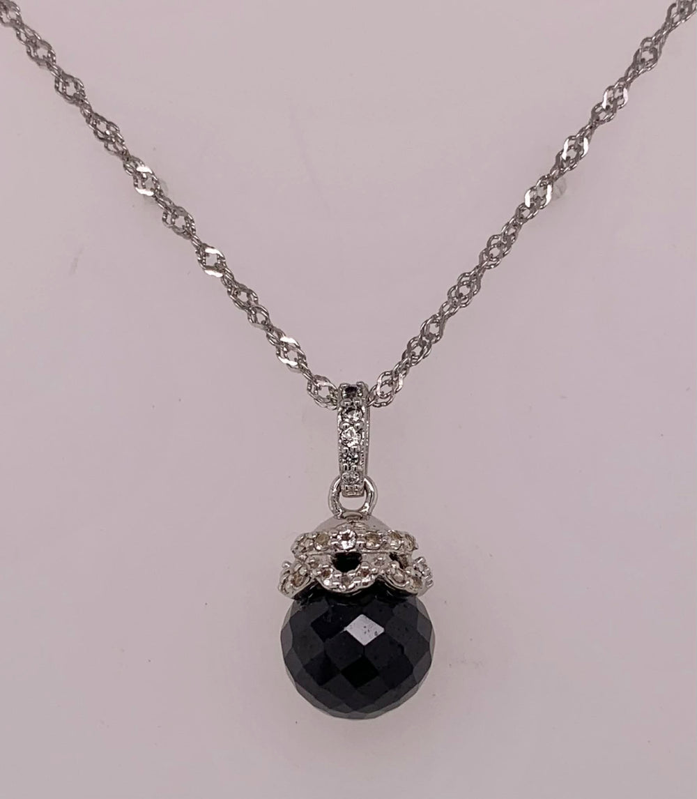Sterling Black Onyx Necklace