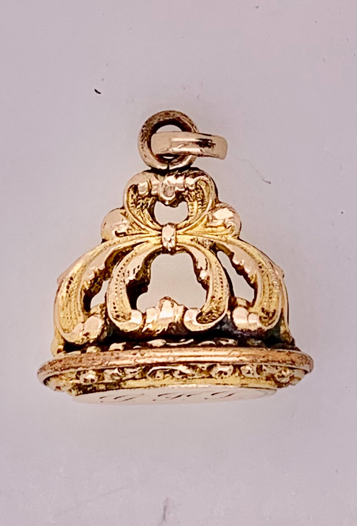 Estate Filigree Pocket Watch Fob Pendant
