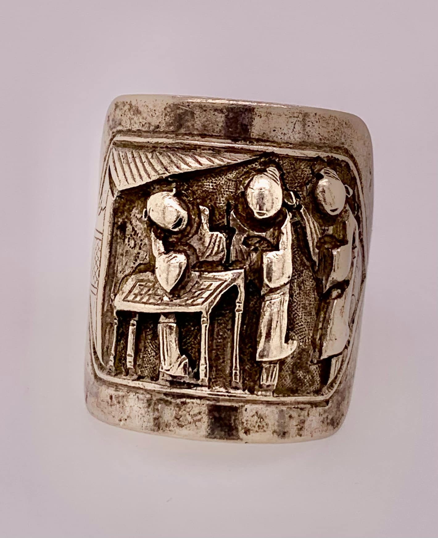 Estate Sterling Chinese Opera Ring