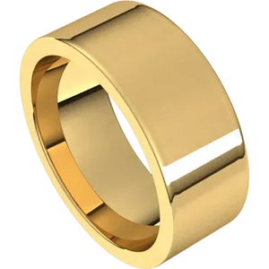 14K Yellow Flat 8MM Comfort Fit Band