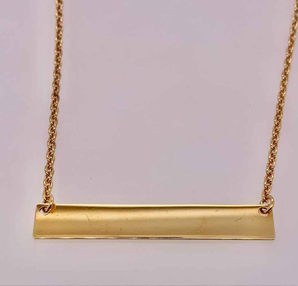 Gold Plated Bar Necklace