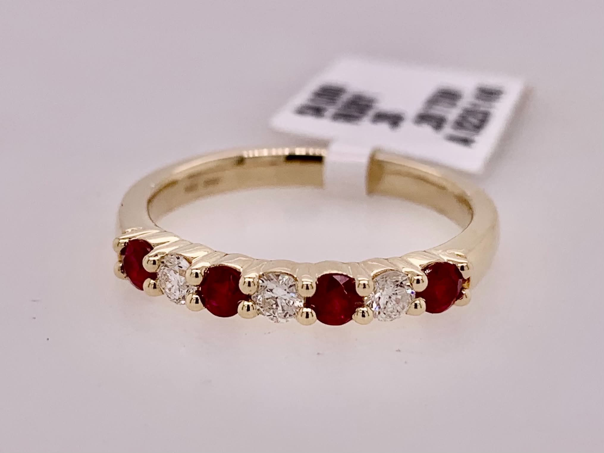14K Ruby & Diamond Band