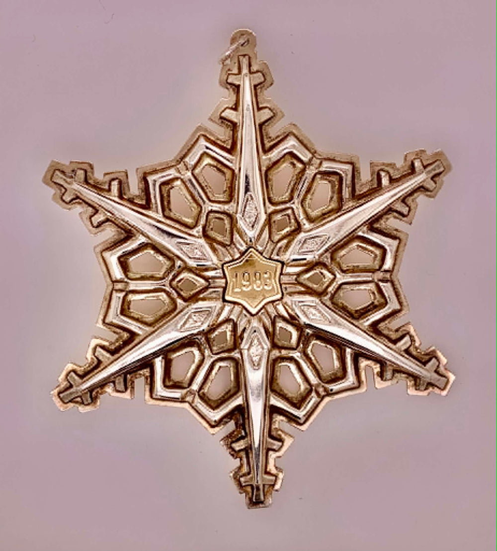1983 Gorham Sterling Silver Snowflake Christmas Ornament
