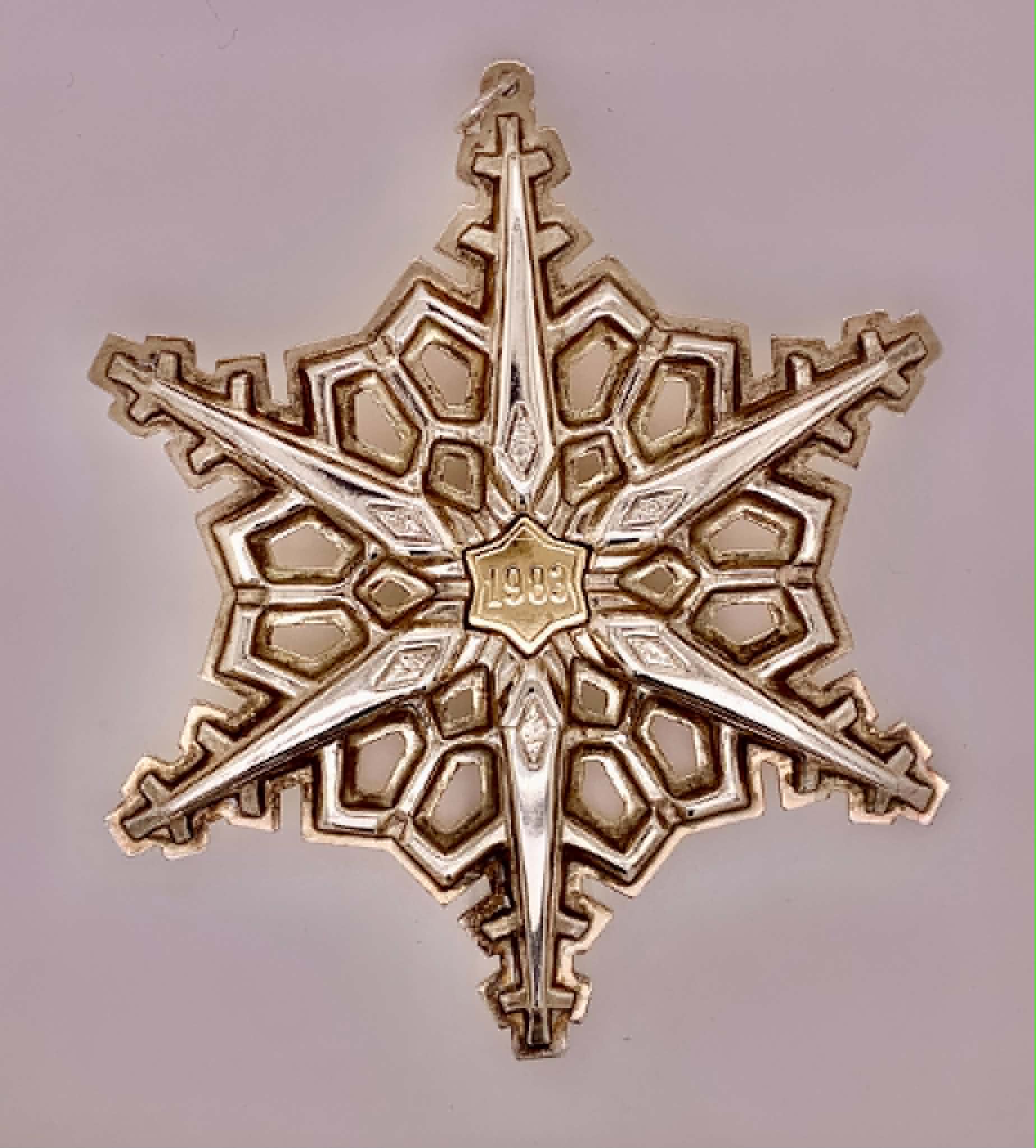 1983 Gorham Sterling Silver Snowflake Christmas Ornament