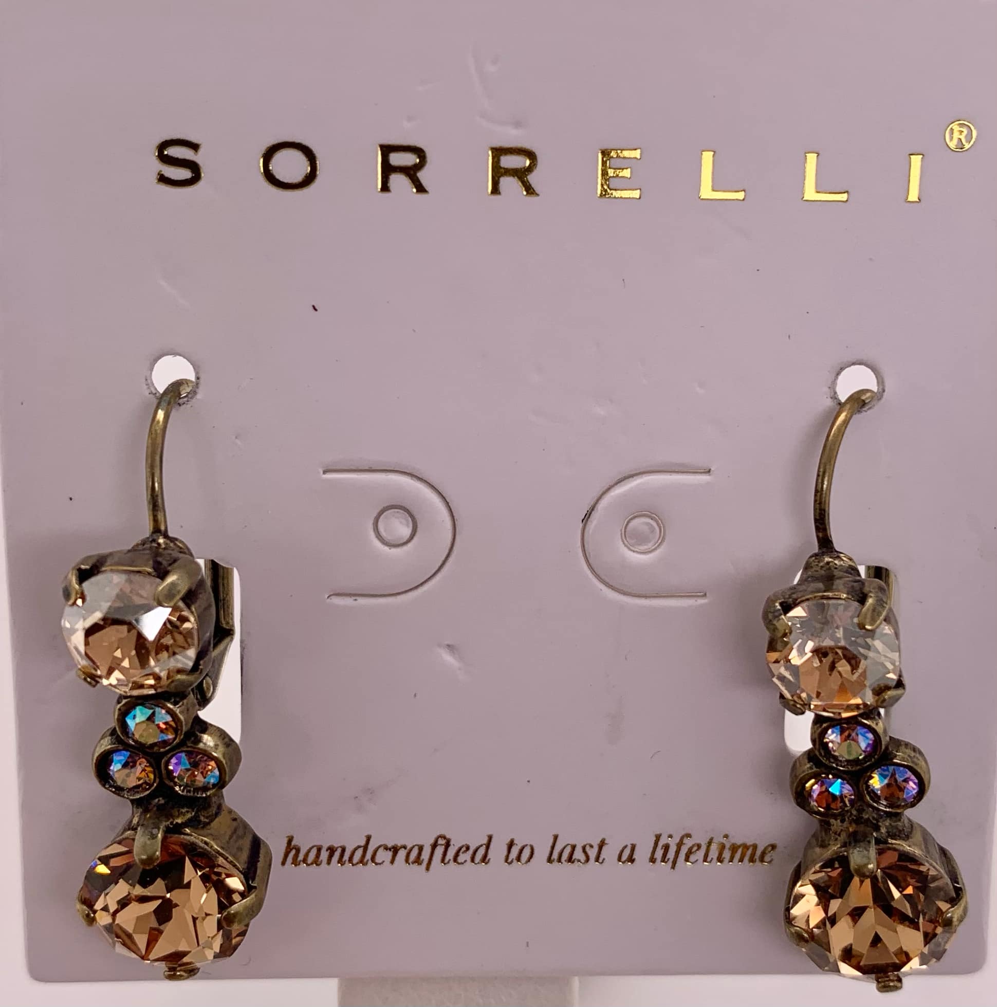 Sorrelli Clustered Circular Crystal Drop Dangle Earrings
