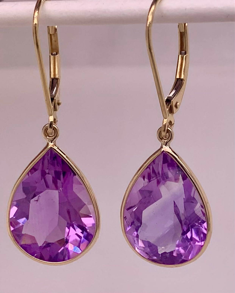 14K Amethyst Earrings