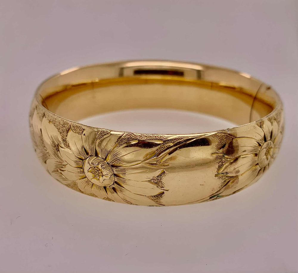 Estate Vintage Gold Filled Bangle Bracelet