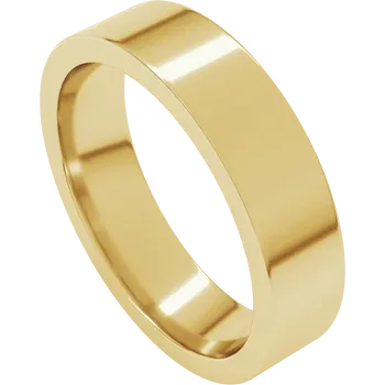 14K Yellow Comfort Flat Fit Band