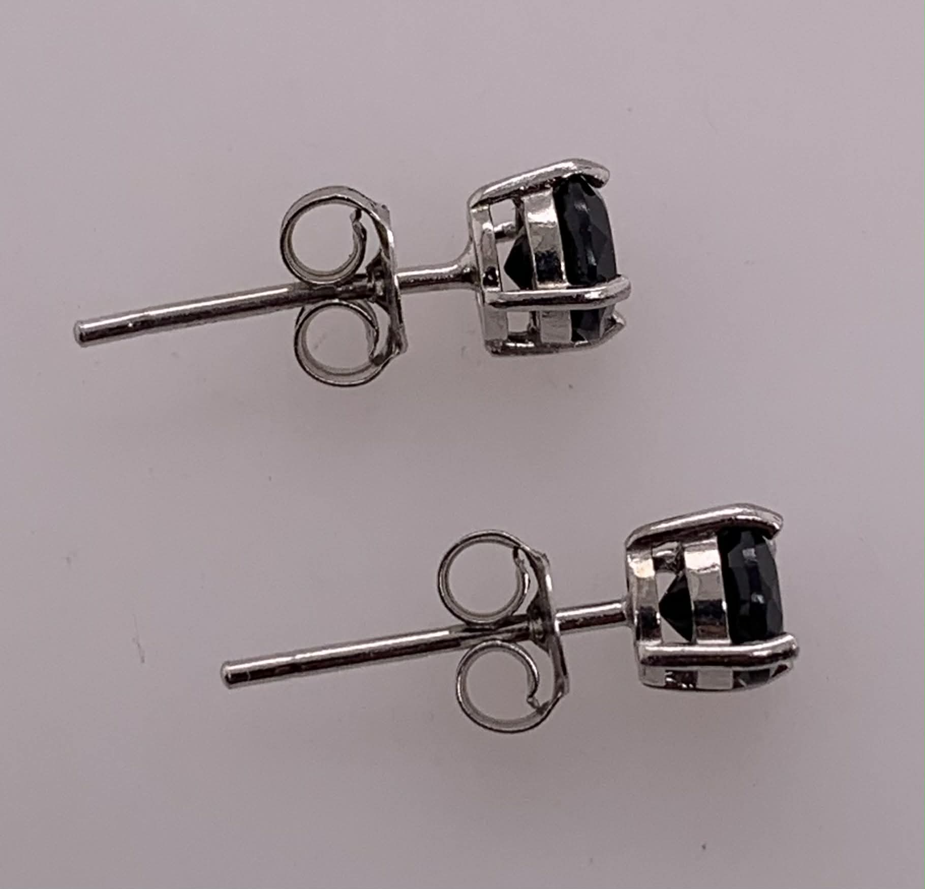 Sterling Black Onyx Stud Earrings