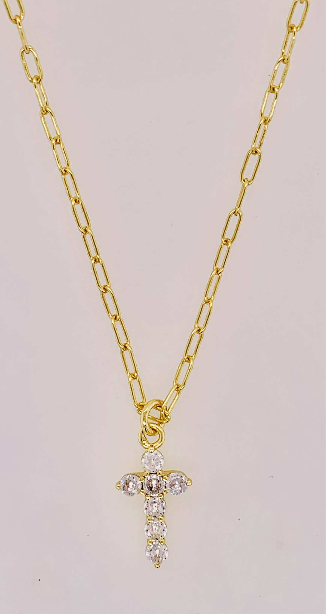 Crystal Cross Pendant Necklace