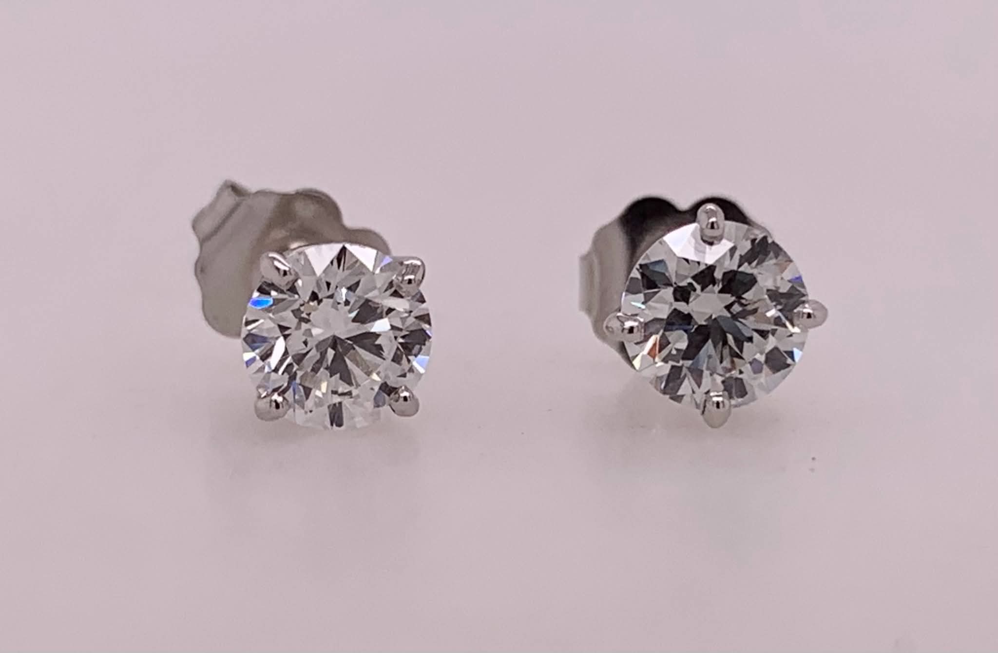 1.00CT.TW. LAB Diamond Stud Earrings