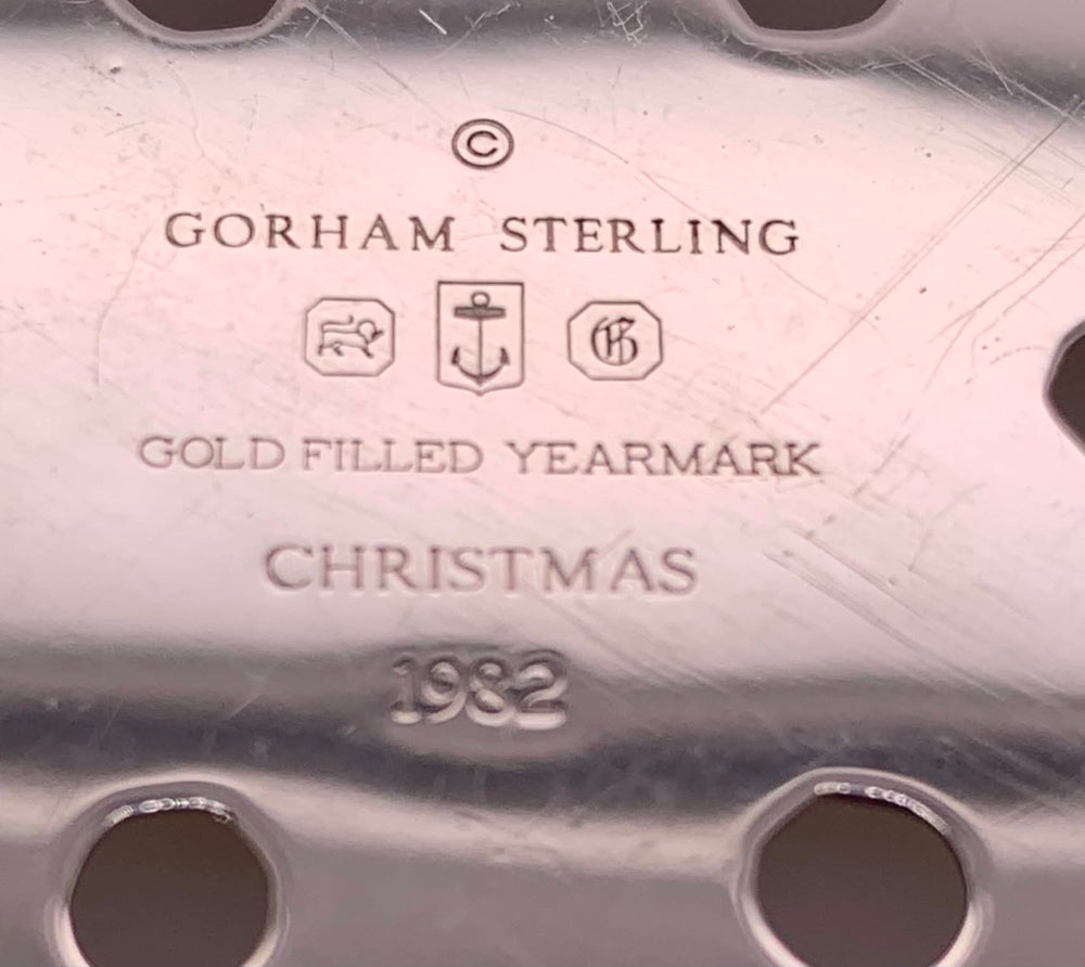 1982 Gorham Sterling Silver Snowflake Christmas Ornament