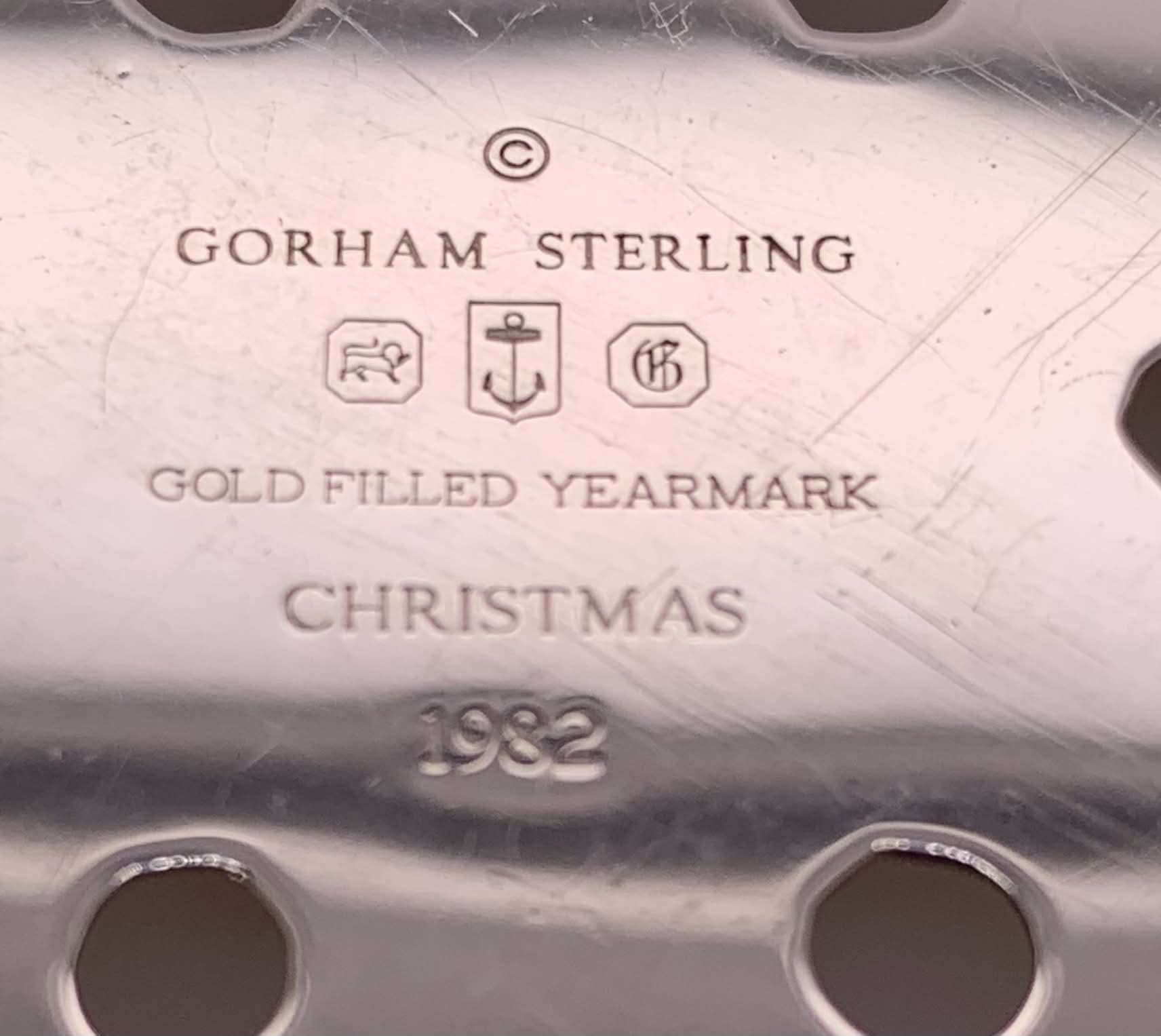 1982 Gorham Sterling Silver Snowflake Christmas Ornament