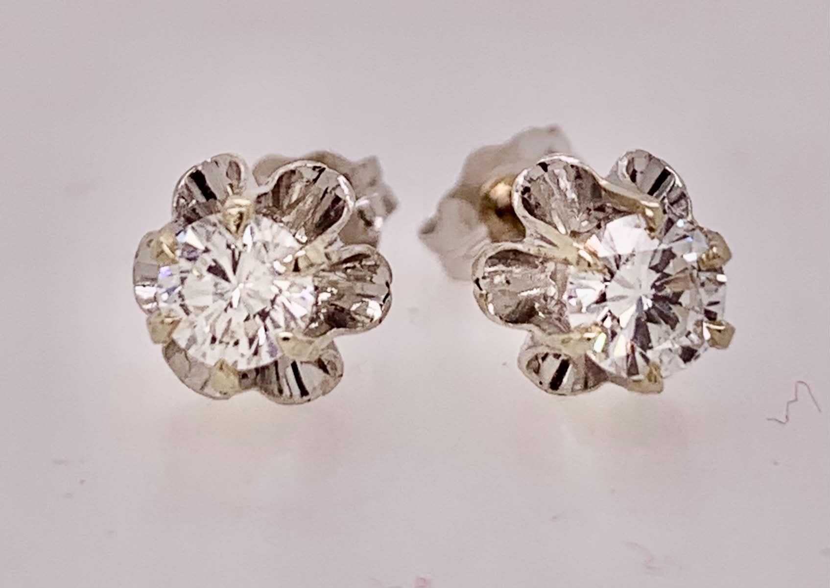 Estate Diamond Earrings