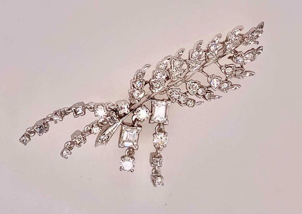 14K Estate Diamond Brooch