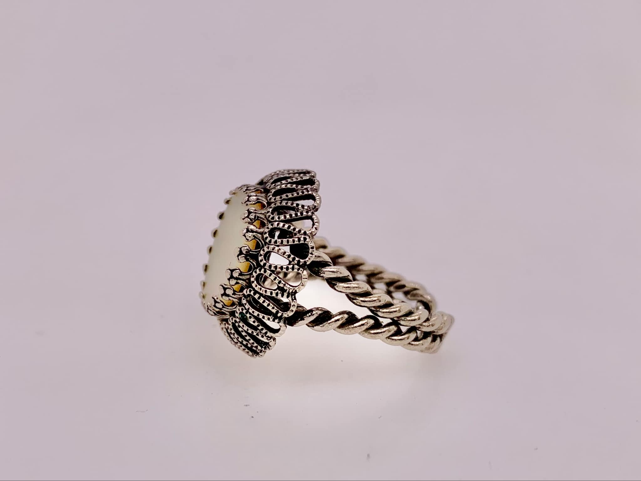Estate Fashion Silver Tone Adjustable Ring