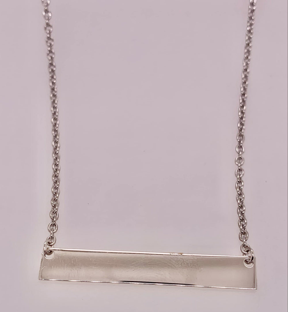 Sterling Silver Bar Necklace