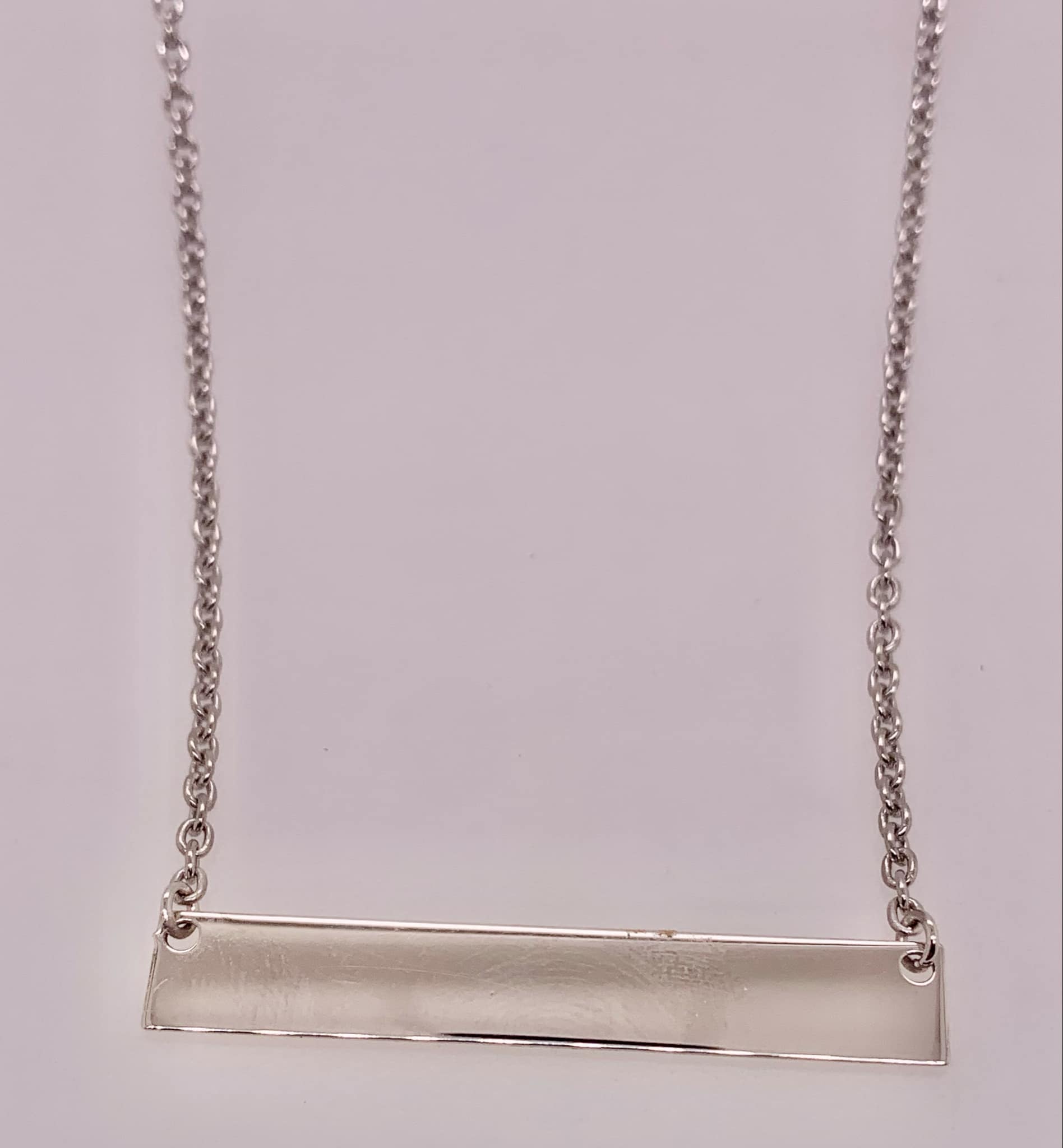 Sterling Silver Bar Necklace