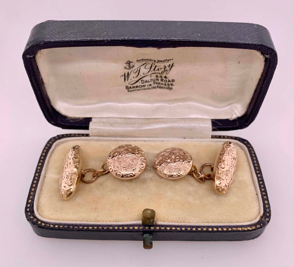 Estate 10K Gold Cufflinks