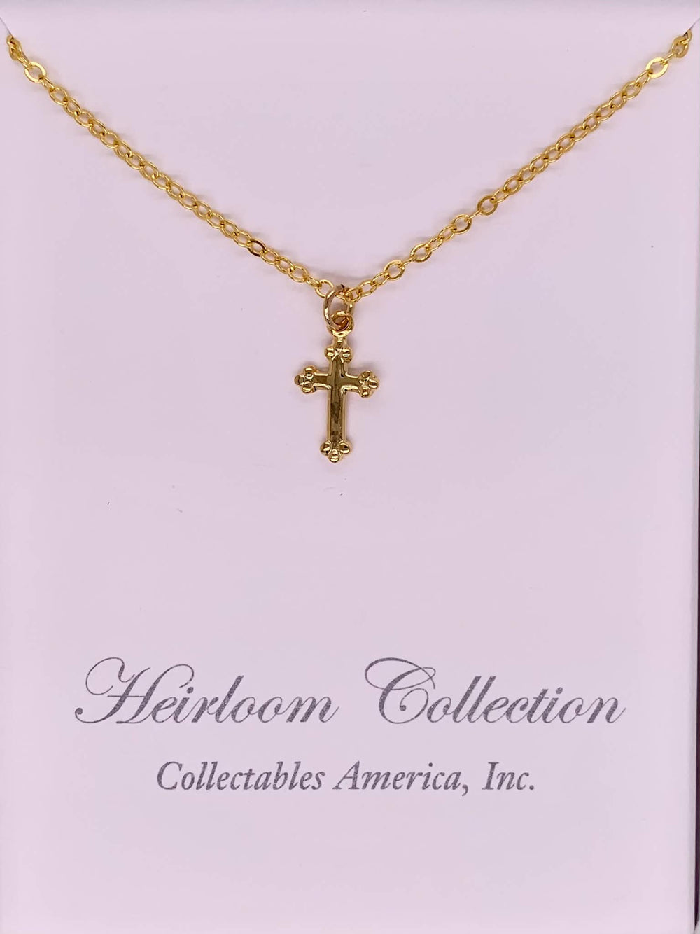 Gold Finish Cross Necklace