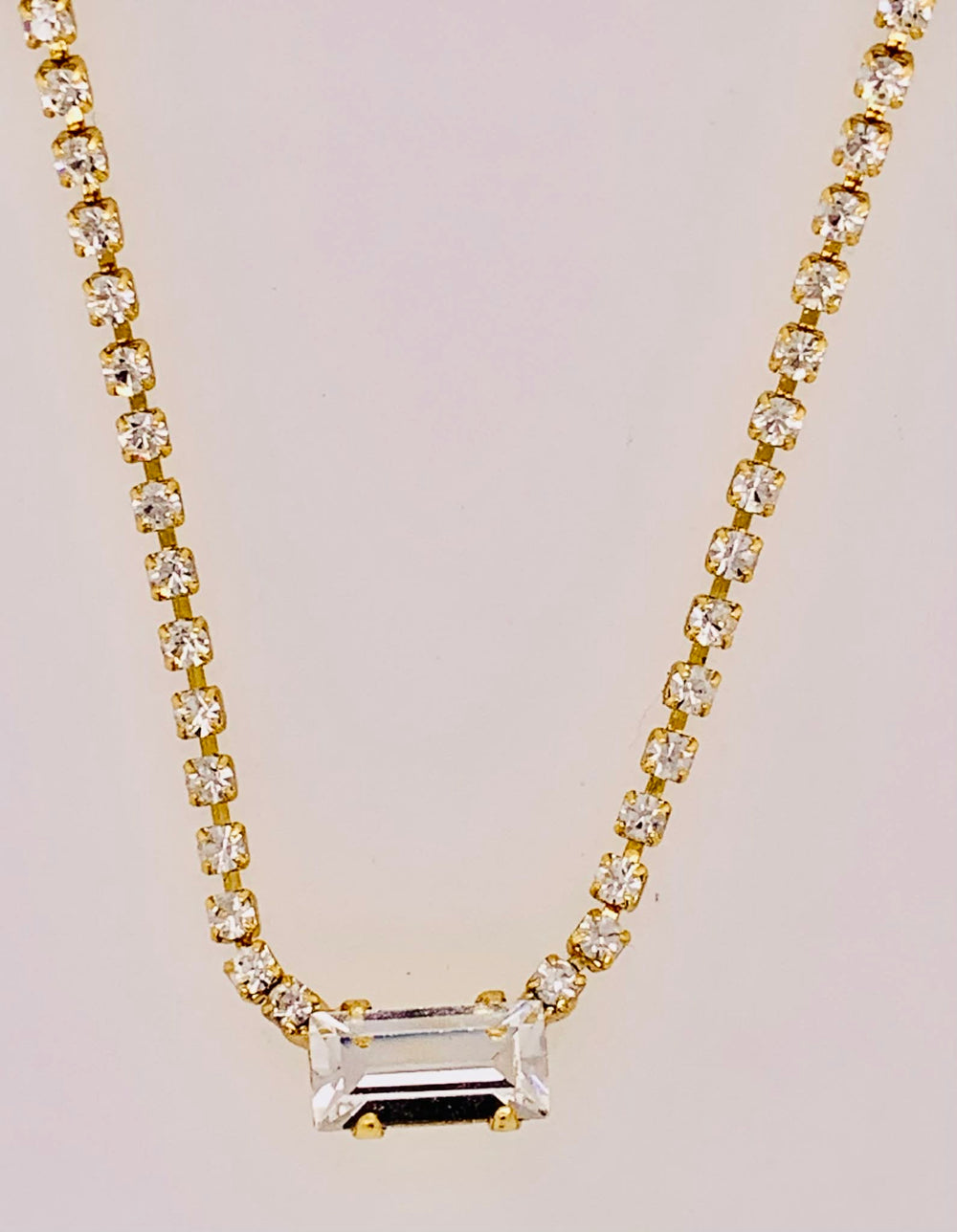 Mini Marnie Baguette Pendant Necklace