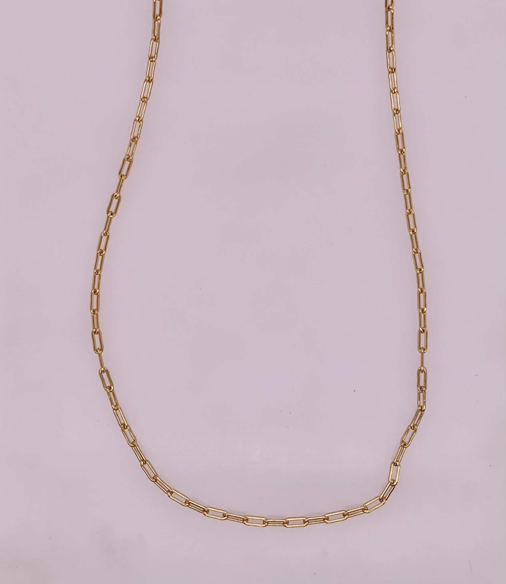Gold Filled Paperclip Chain Necklace