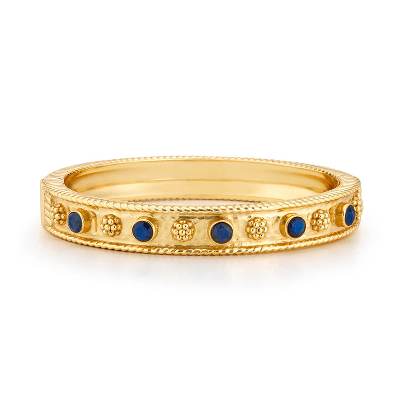 Blue Labradorite Gem Classic Hinged Bangle