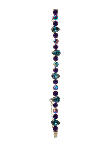 Teardrop and Round Cut Crystal Line Bracelet