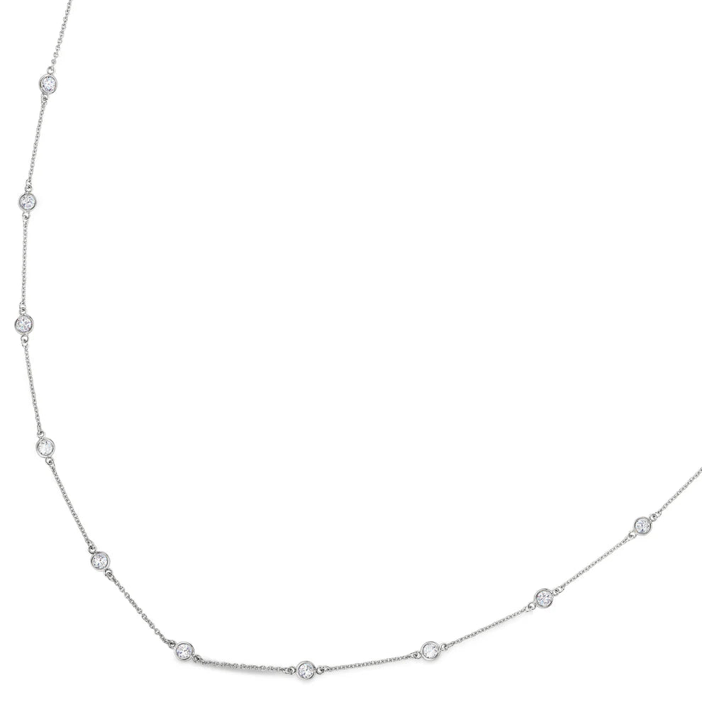 Sterling Silver Station Necklace