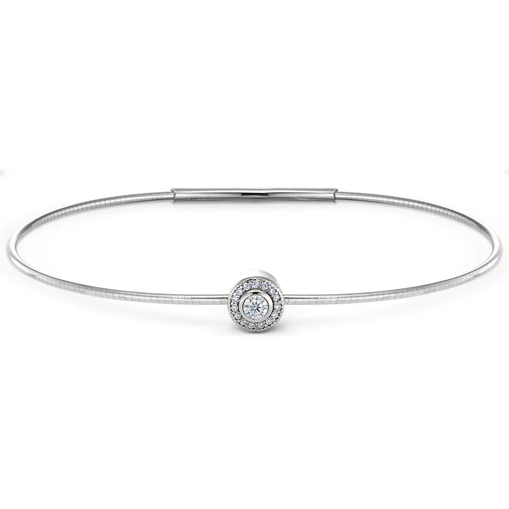 Sterling Silver April Birthstone Bracelet