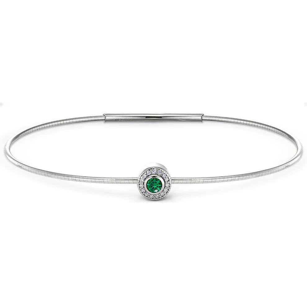 Sterling Silver May Birthstone Bracelet
